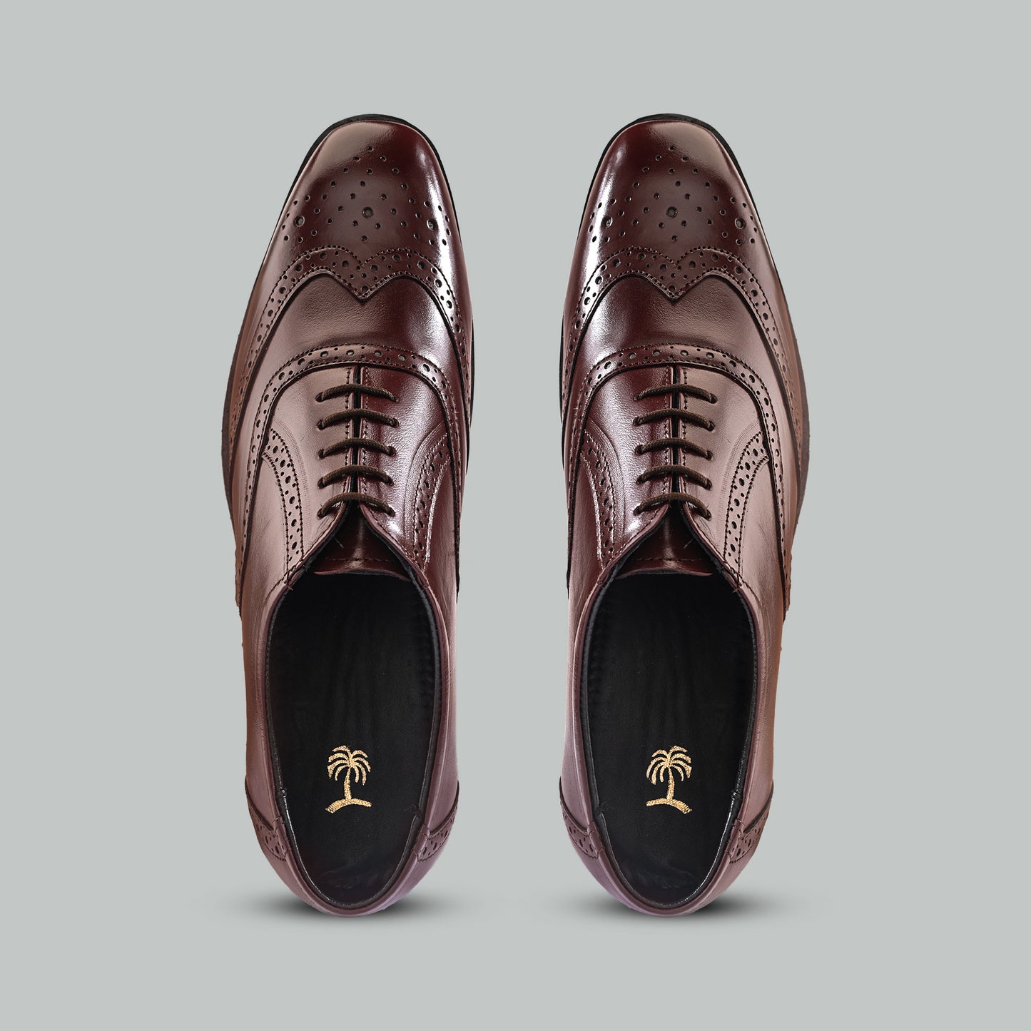 Men Rich Brown Brogue Formal Leather Shoes