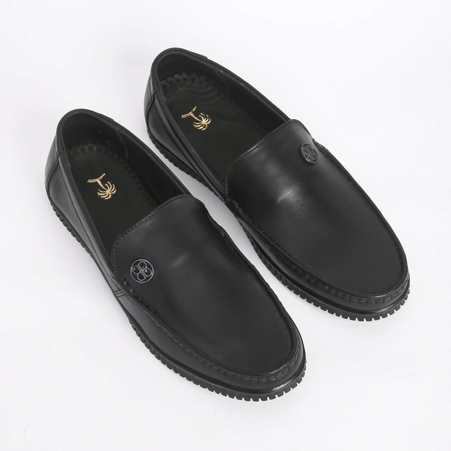 Men Black Leather Loafer - obotoriginal