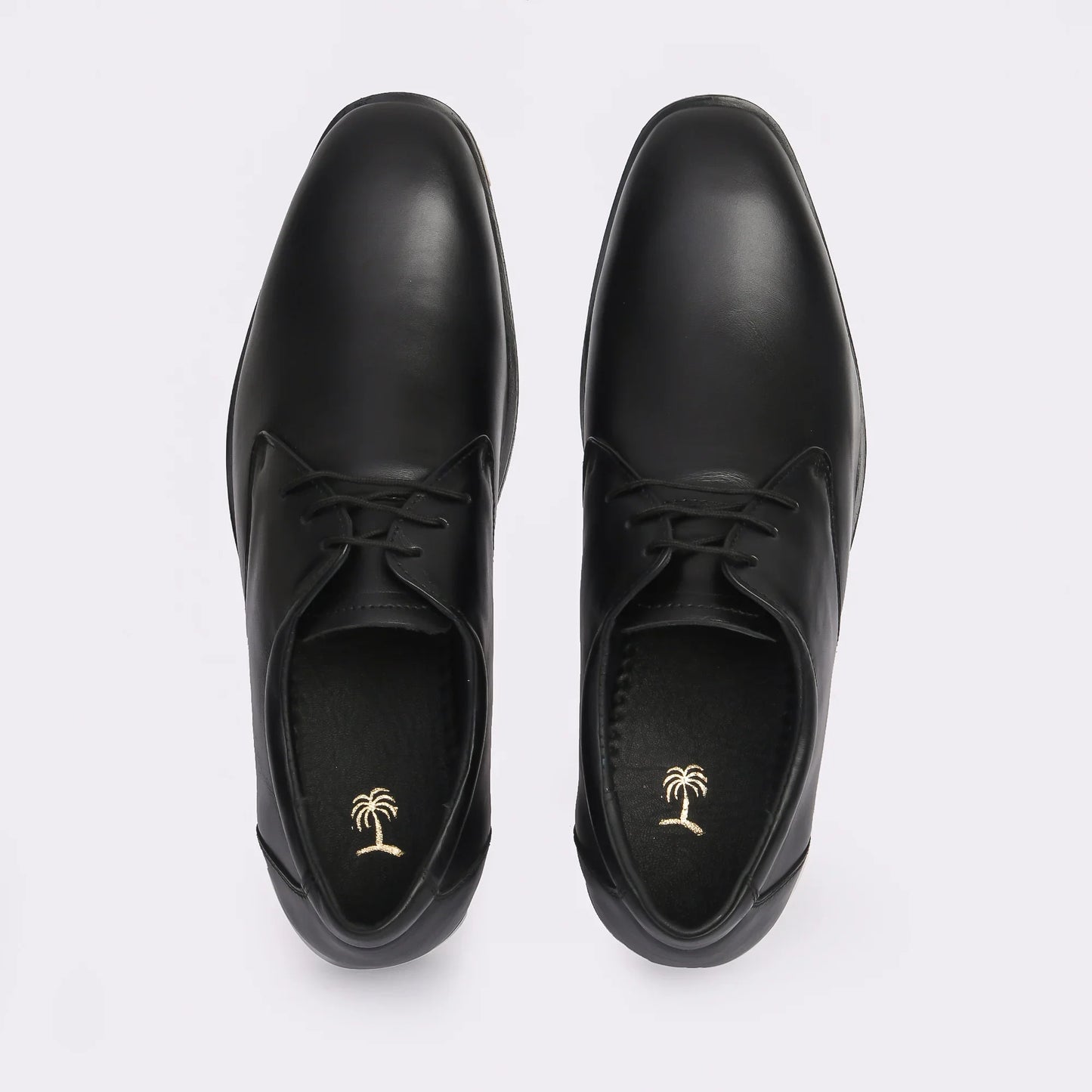 Men Black Leather Formal Derby - obotoriginal