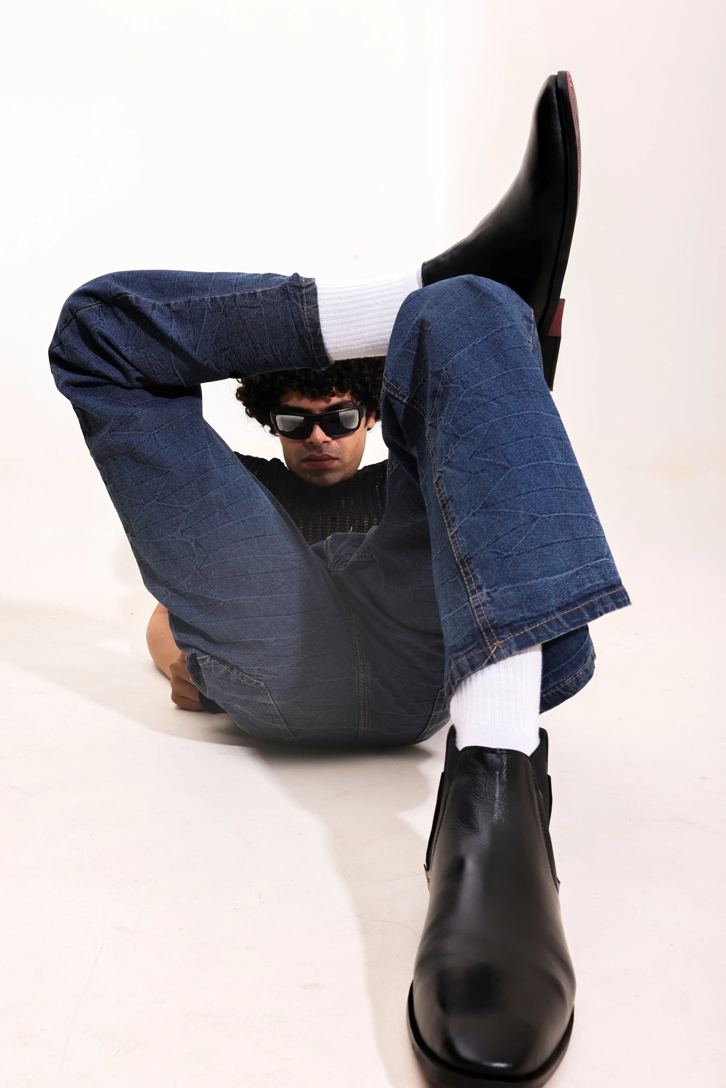 Men Black Leather Chelsea Boots - obotoriginal
