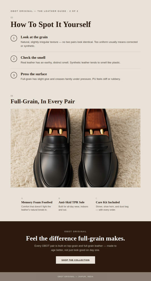 What Is Full-Grain Leather? The Complete Guide to Buying Real Leather Shoes in India