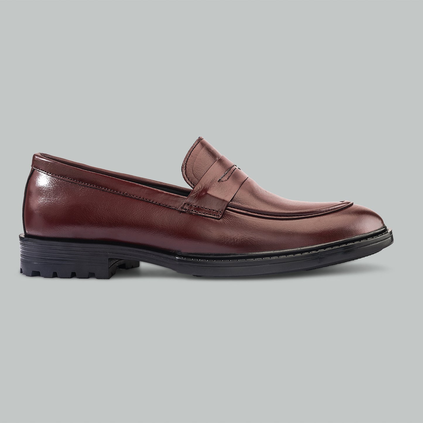 Men’s Rich Brown Penny Loafers – Timeless Leather Slip-On Shoes