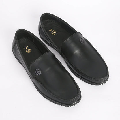 Men Black Leather Loafer - obotoriginal