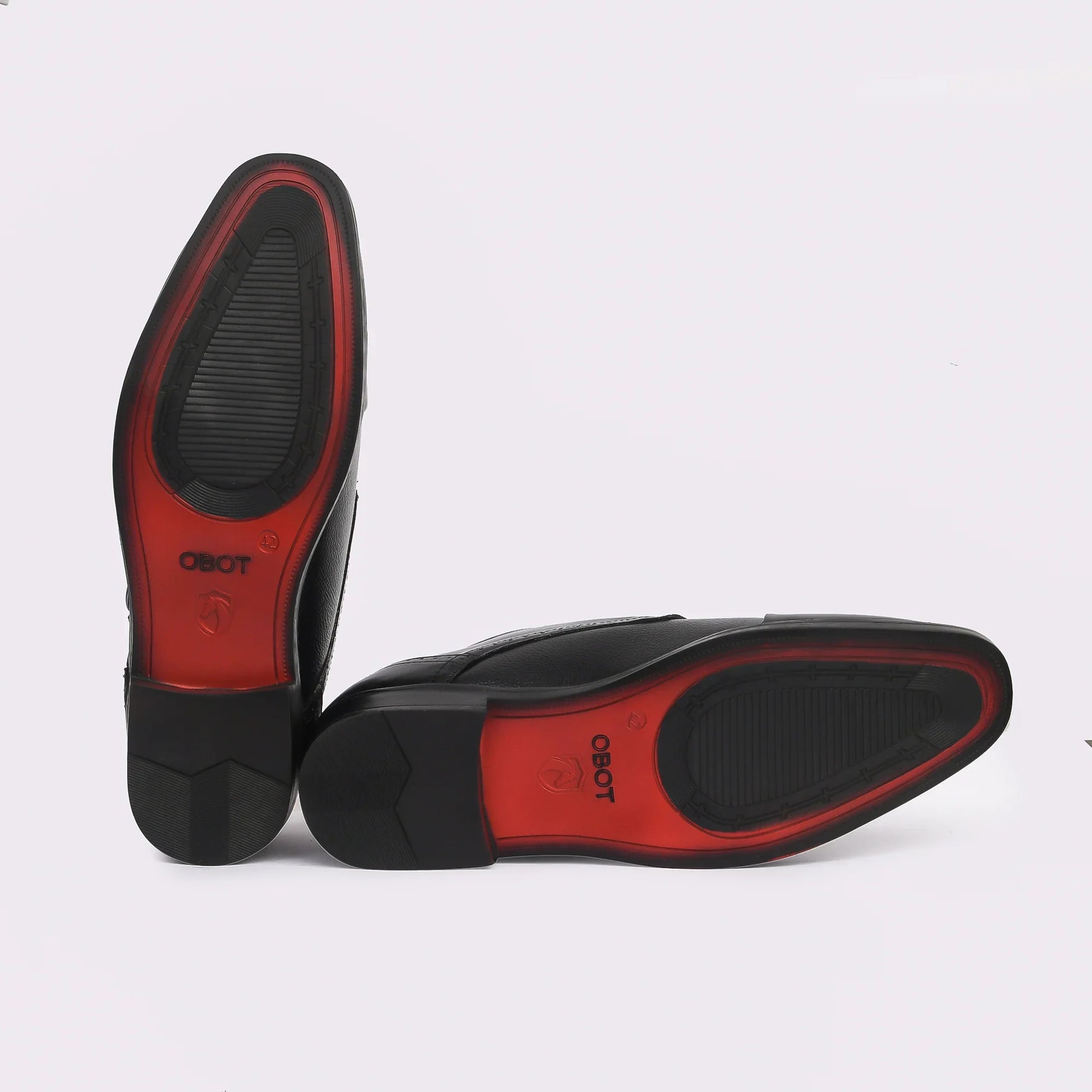 Men Black Leather Monkstrap - obotoriginal