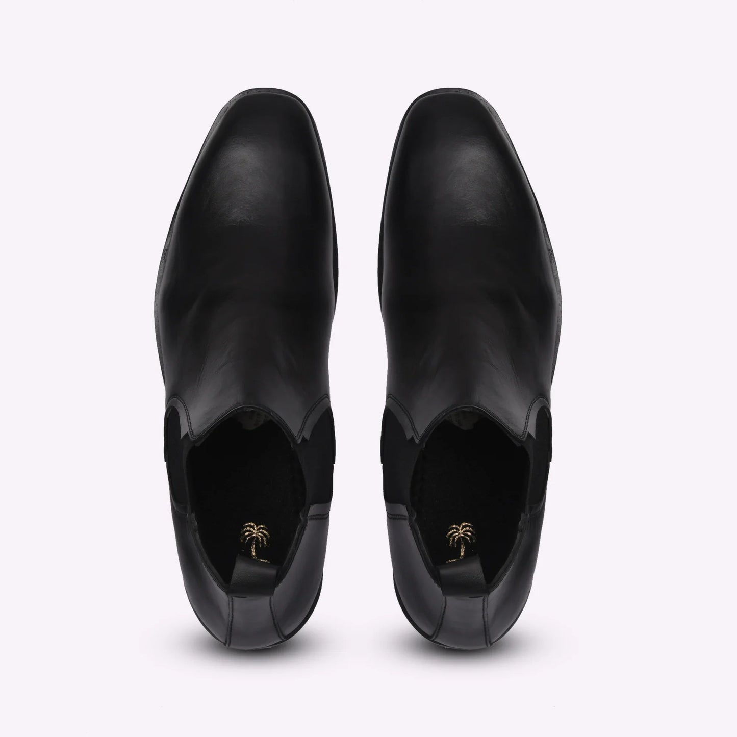 Men Black Leather Chelsea Boots - obotoriginal