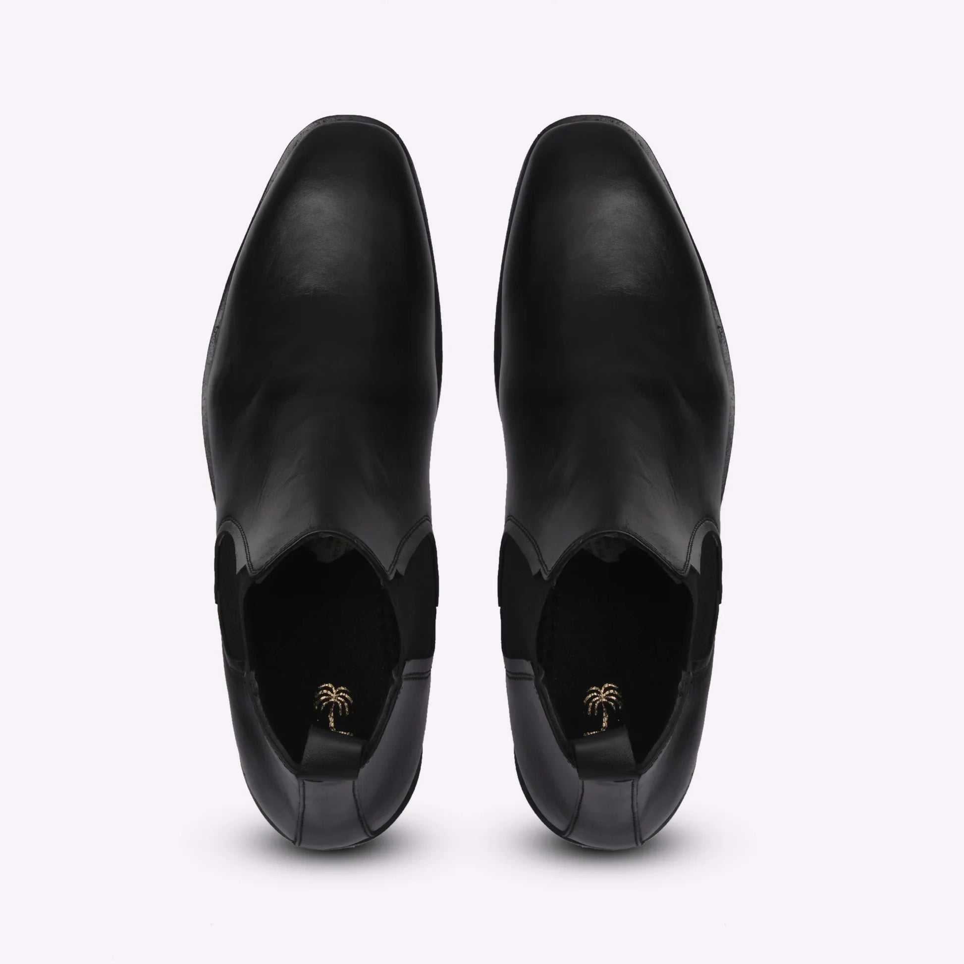 Men Black Leather Chelsea Boots - obotoriginal