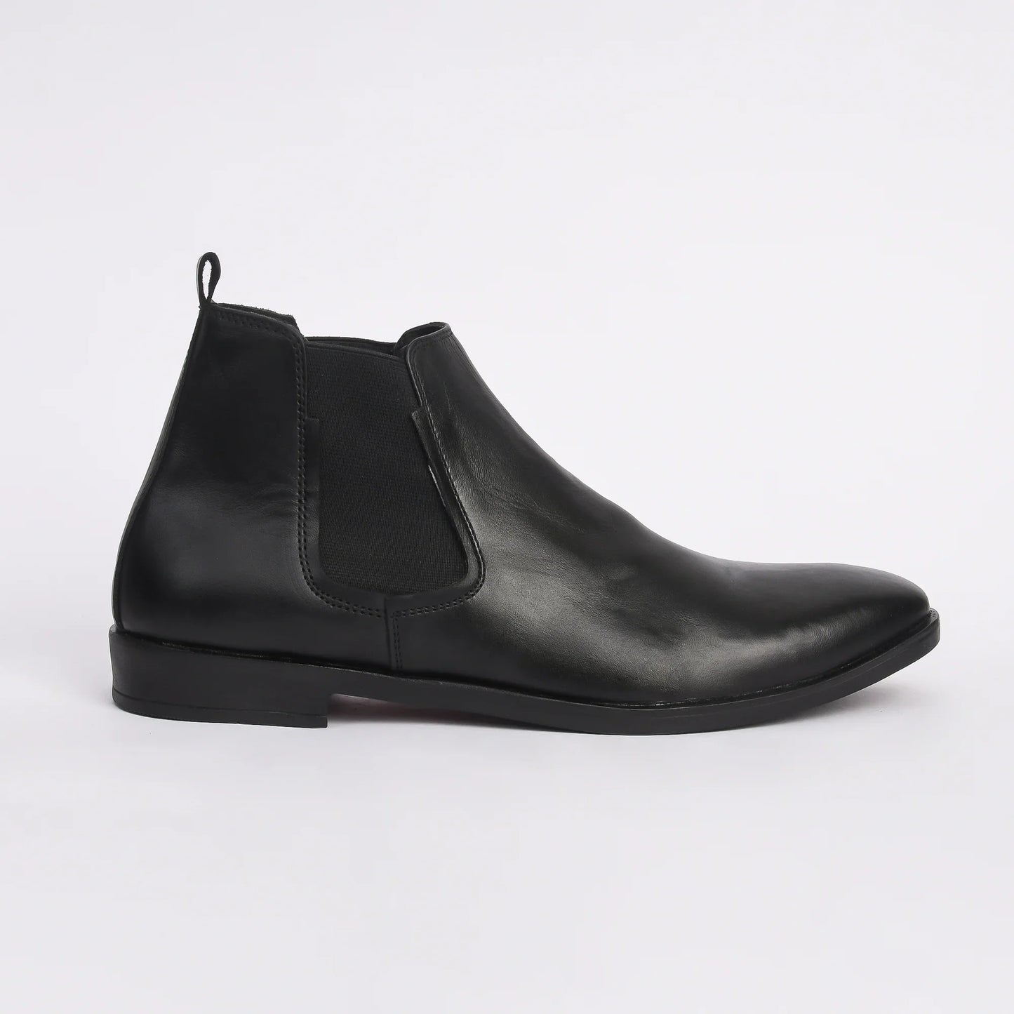 Men Black Leather Chelsea Boots - obotoriginal