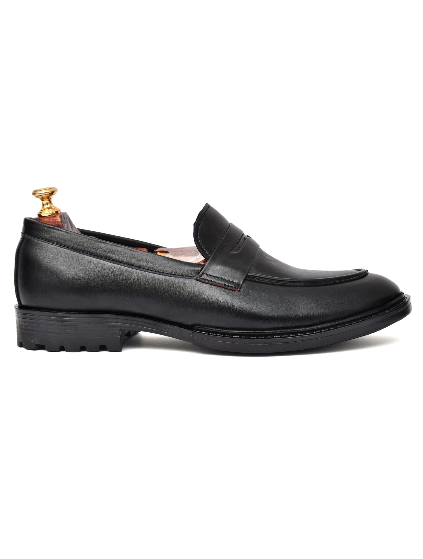 Men’s Black Penny Loafers – Timeless Leather Slip-On Shoes
