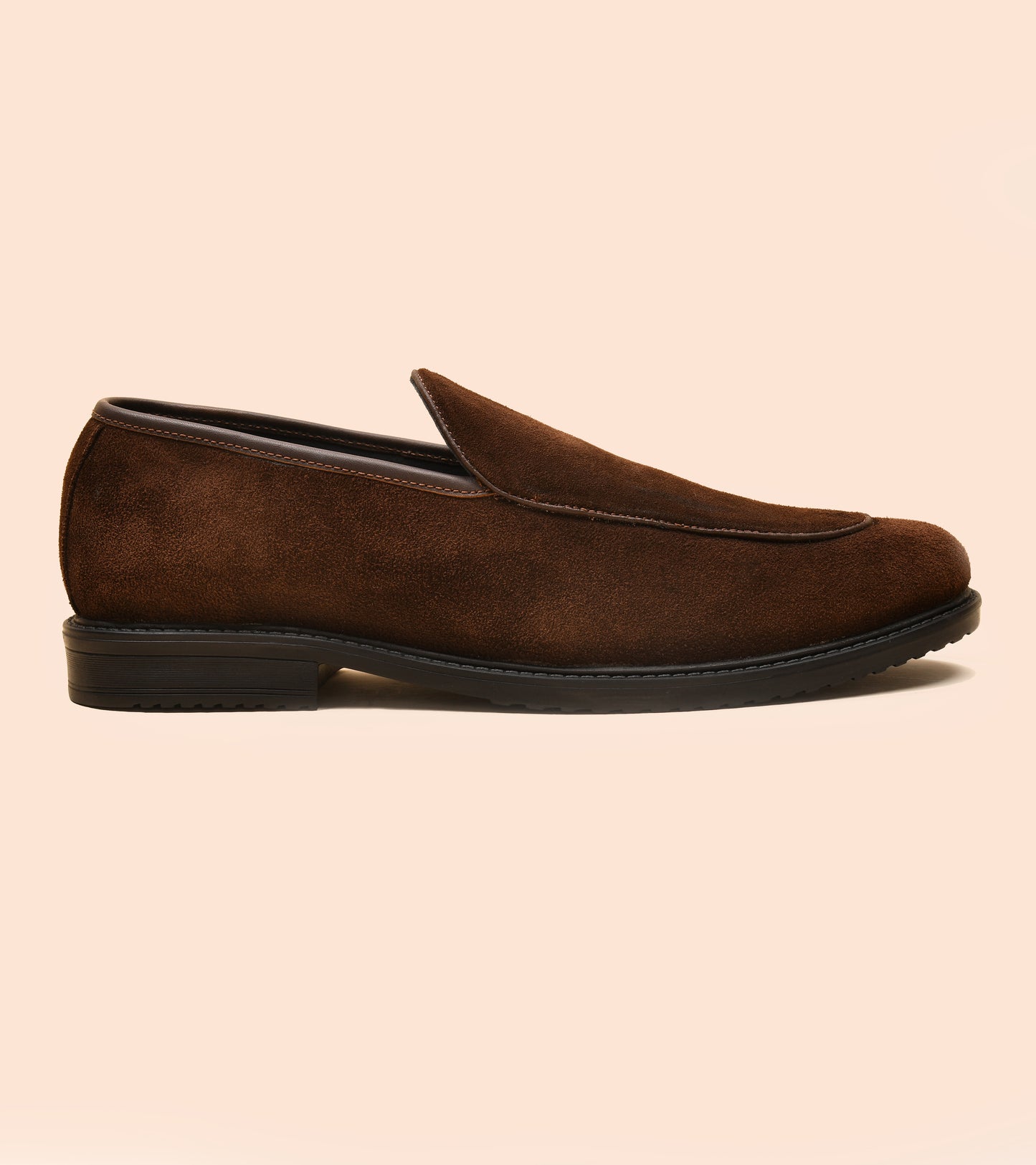 The Venice — Men's Brown Suede Loafers | Slip-On Formal Shoes for Men | OBOT
