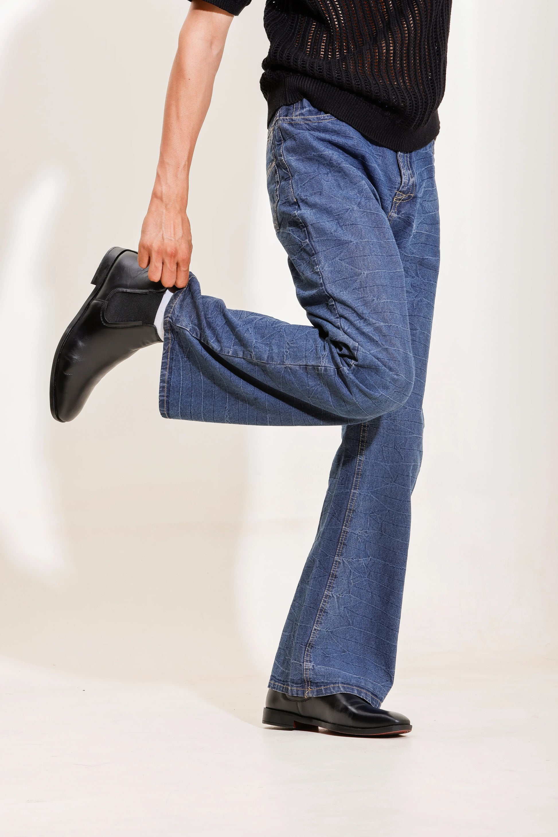 Men Black Leather Chelsea Boots - obotoriginal
