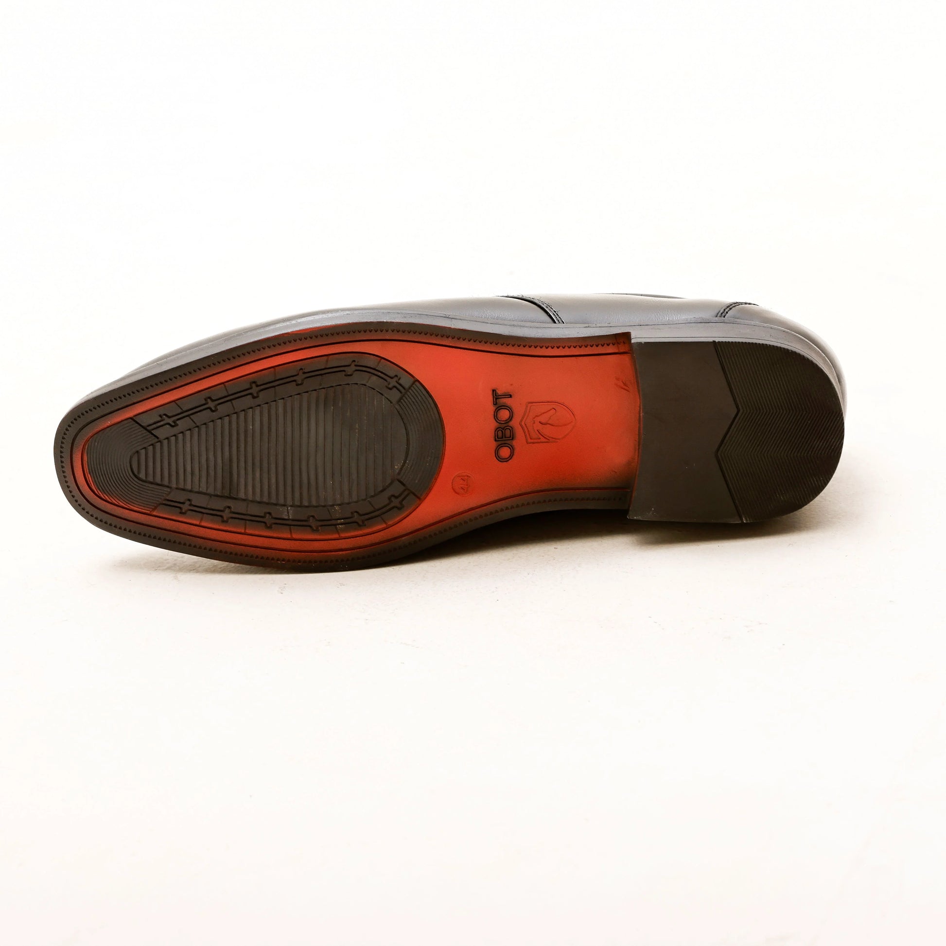 Men Black Leather Formal Derby - obotoriginal
