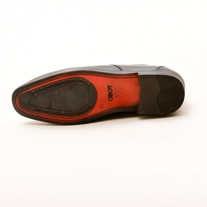 Men Black Leather Formal Derby - obotoriginal